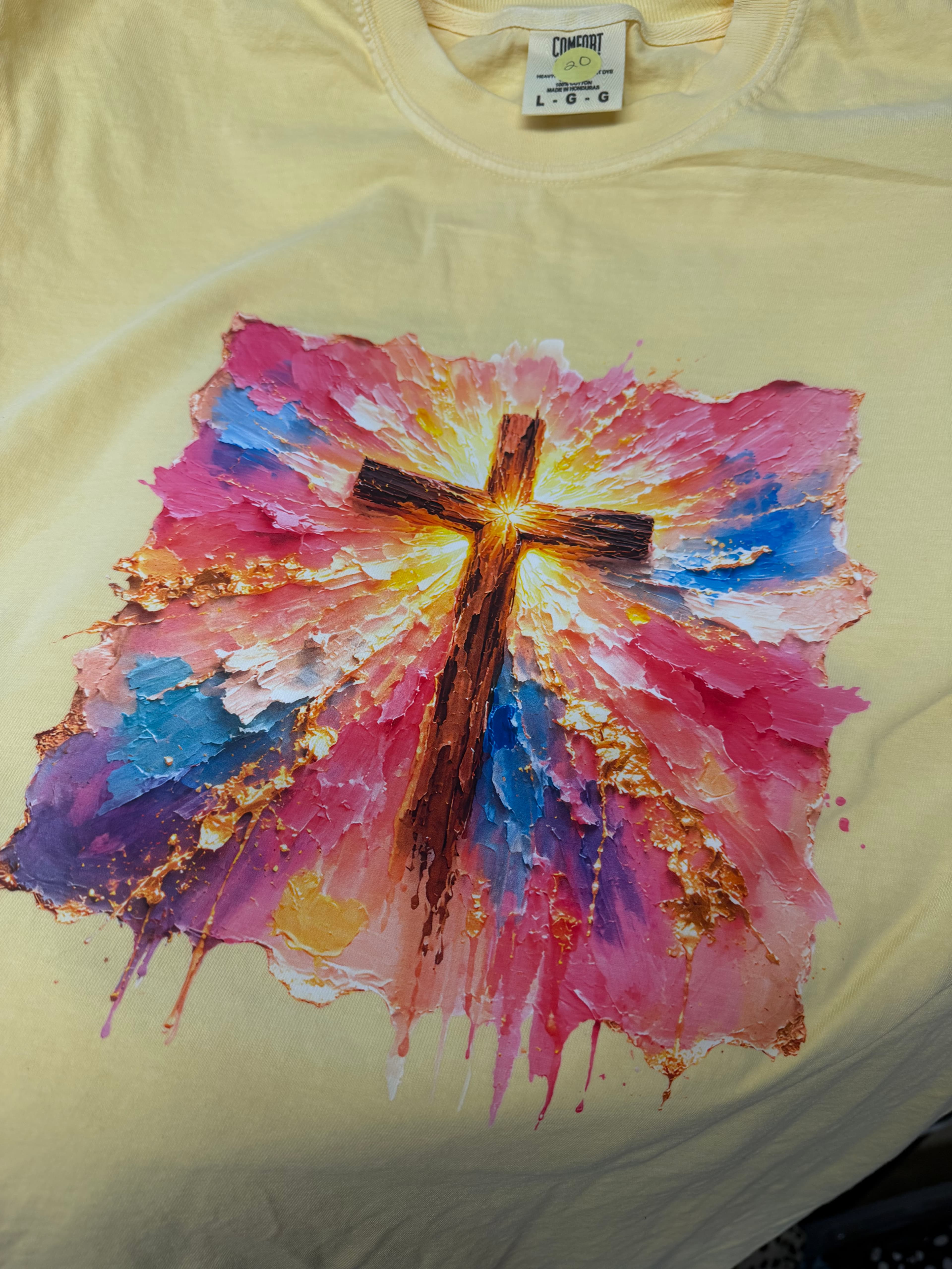 Watercolor Cross Tee