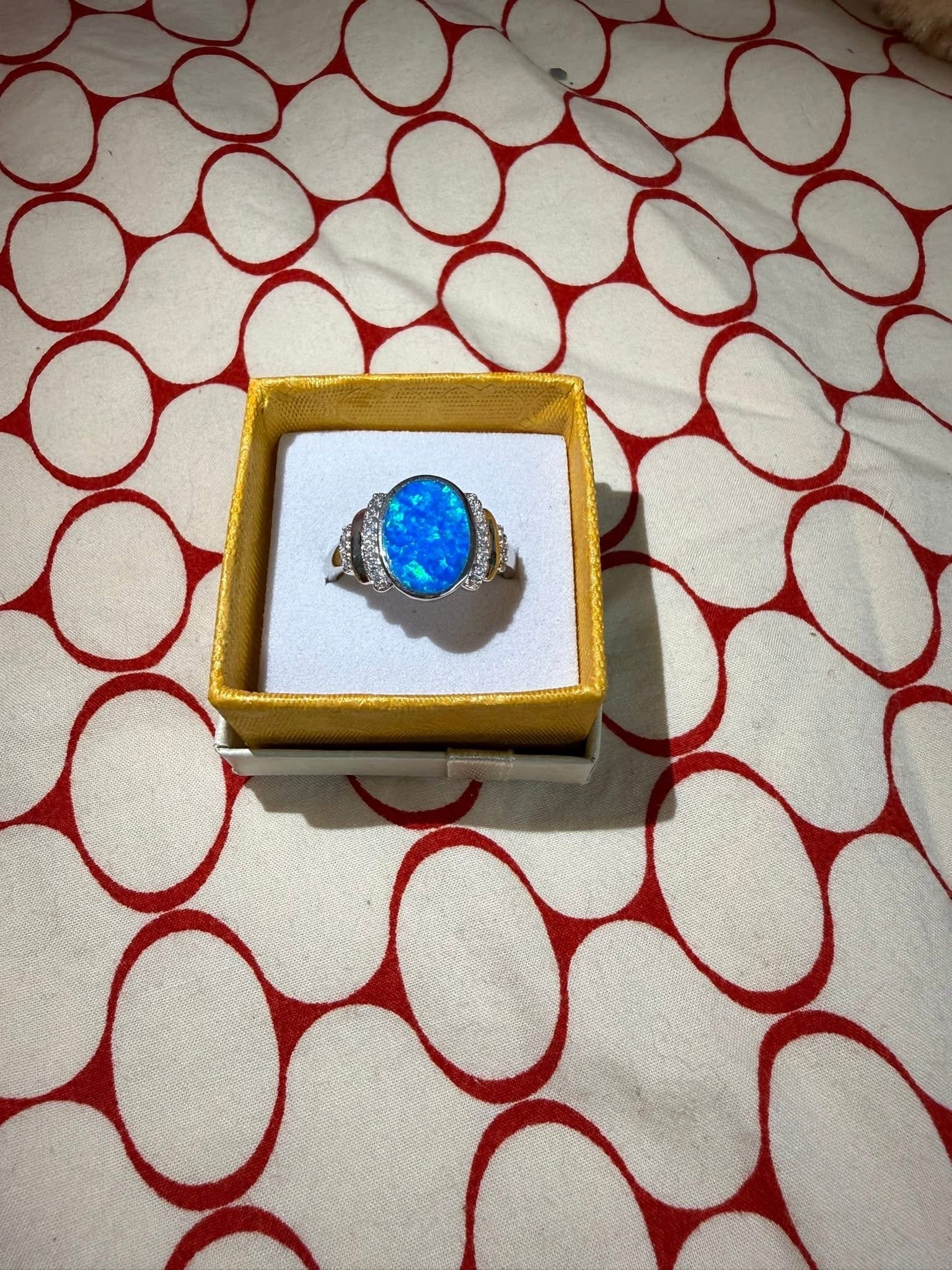 Blue Opal Ring