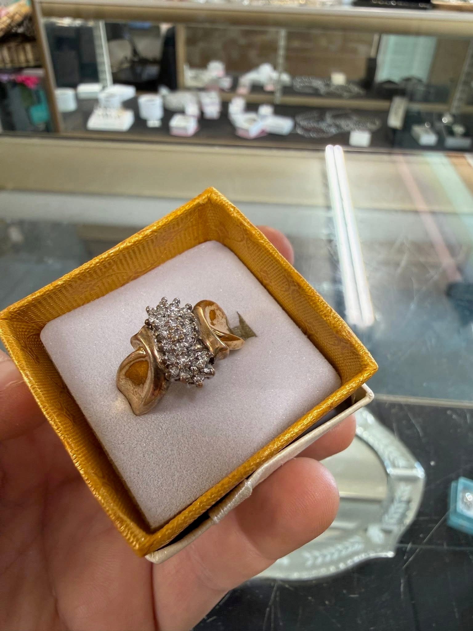 Diamond Cluster Ring
